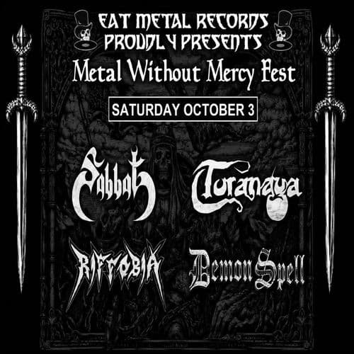 AN CLUB SABBAT-TORANAGA-RIFFOBIA-DEMON SPELL / METAL WITHOUT MERCY / SATURDAY 3 OCTOBER 2026